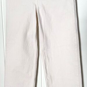 Re/Done Off-White Ultra High Rise Stove Pipe Denim Jeans